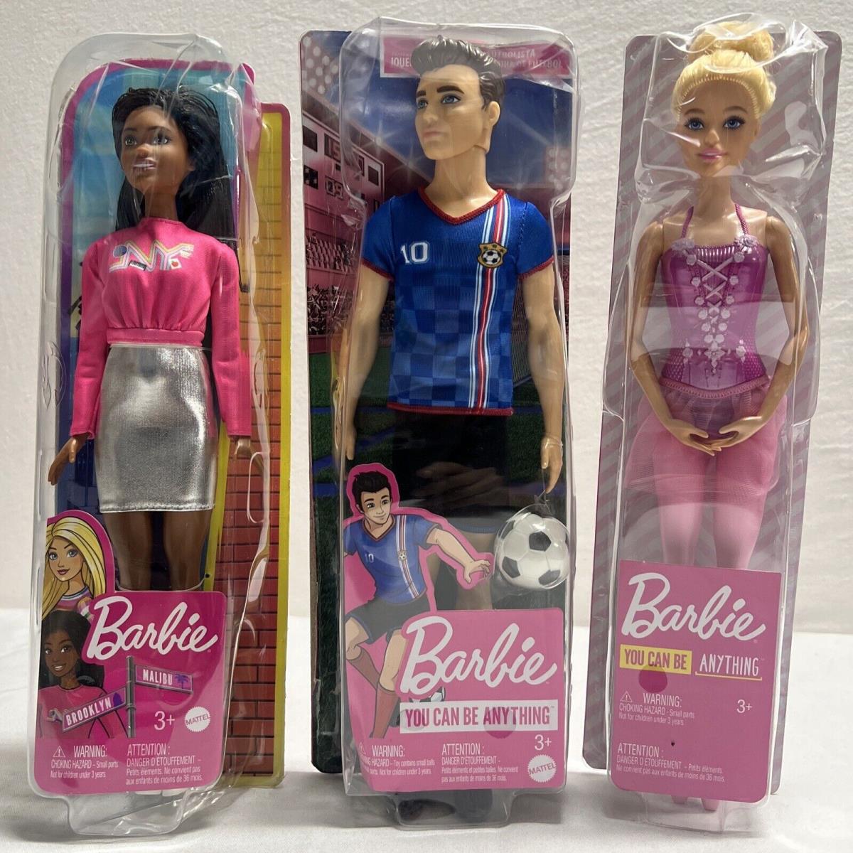 Mattel Barbie Doll Soccer Player Male Ken Blue Jersey HCN15 Distress Box