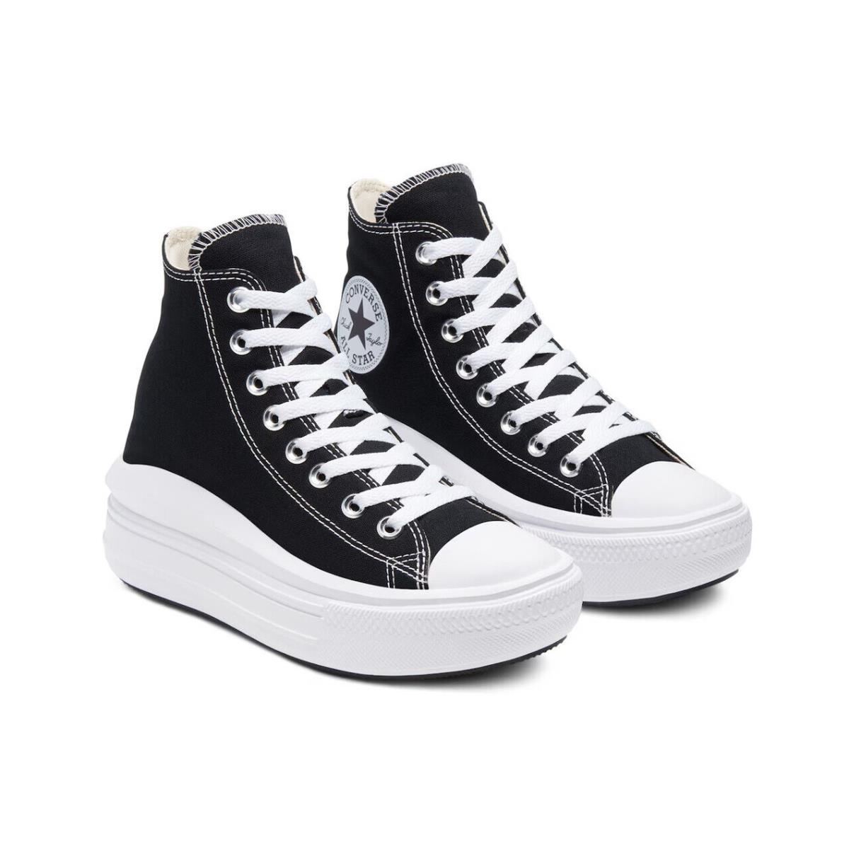 Womens Converse Chuck Taylor All Star Move High-top Black Canvas Shoes