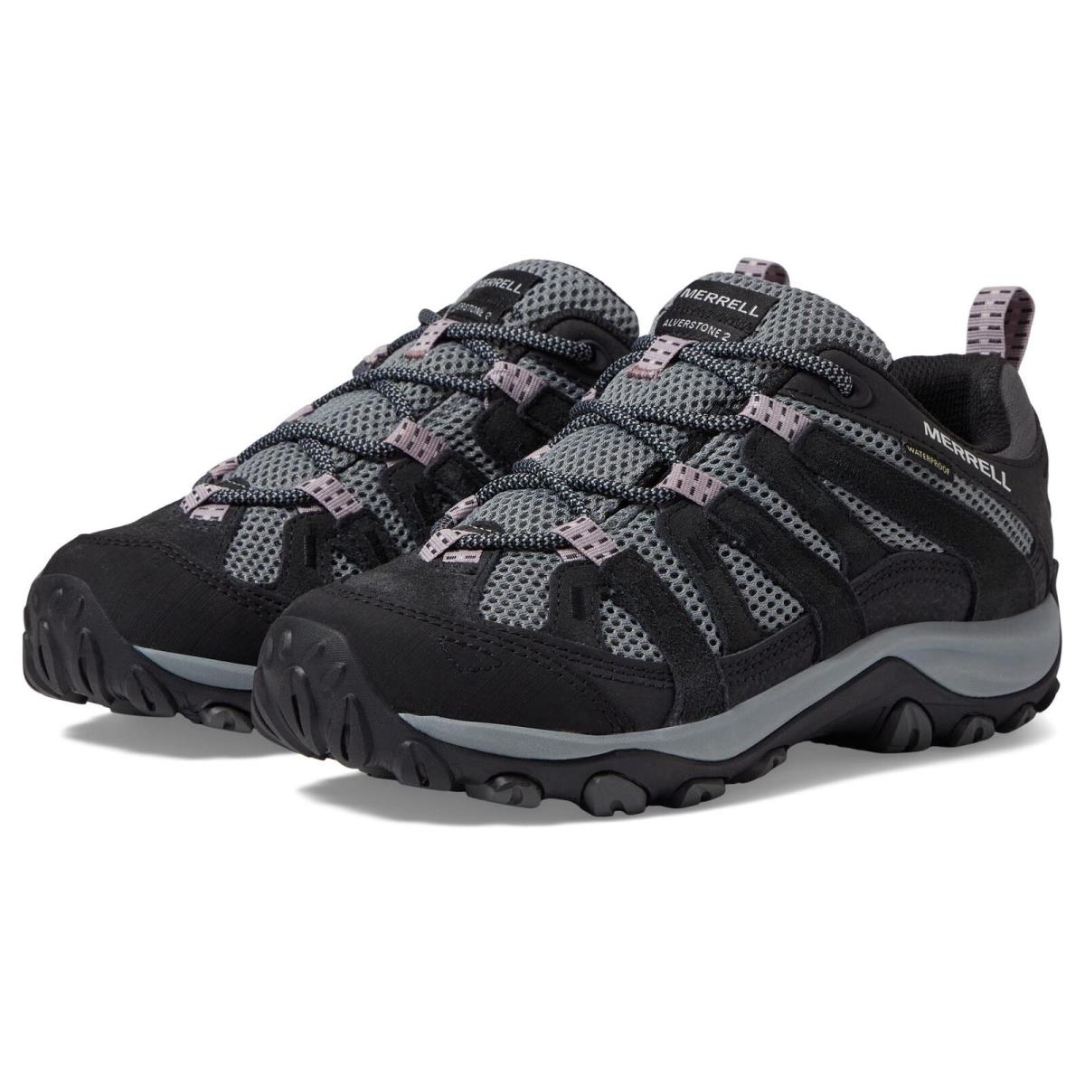 Merrell Women`s Alverstone 2 Waterproof Hiking Shoe Black/monume 8.5