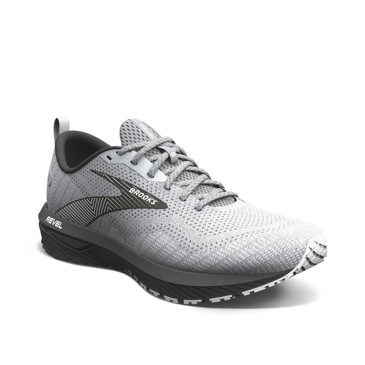 Man`s Athletic Brooks Revel 6 Running Shoe - Grey/Black