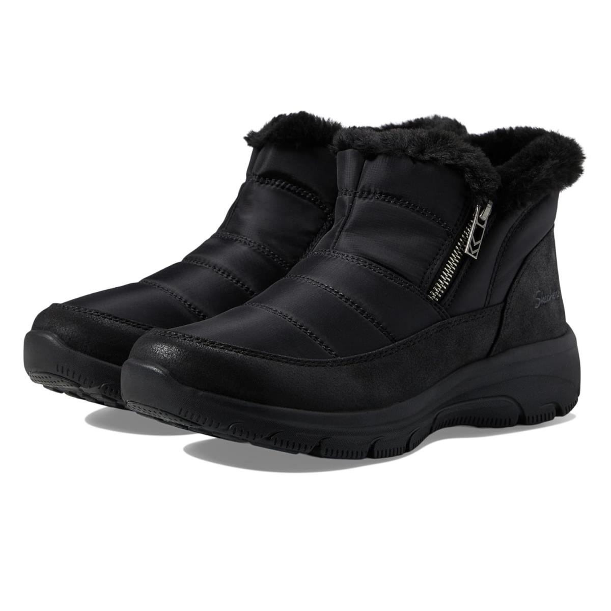 Woman`s Boots Skechers Easy Going - Frosty Charm - Black/Black