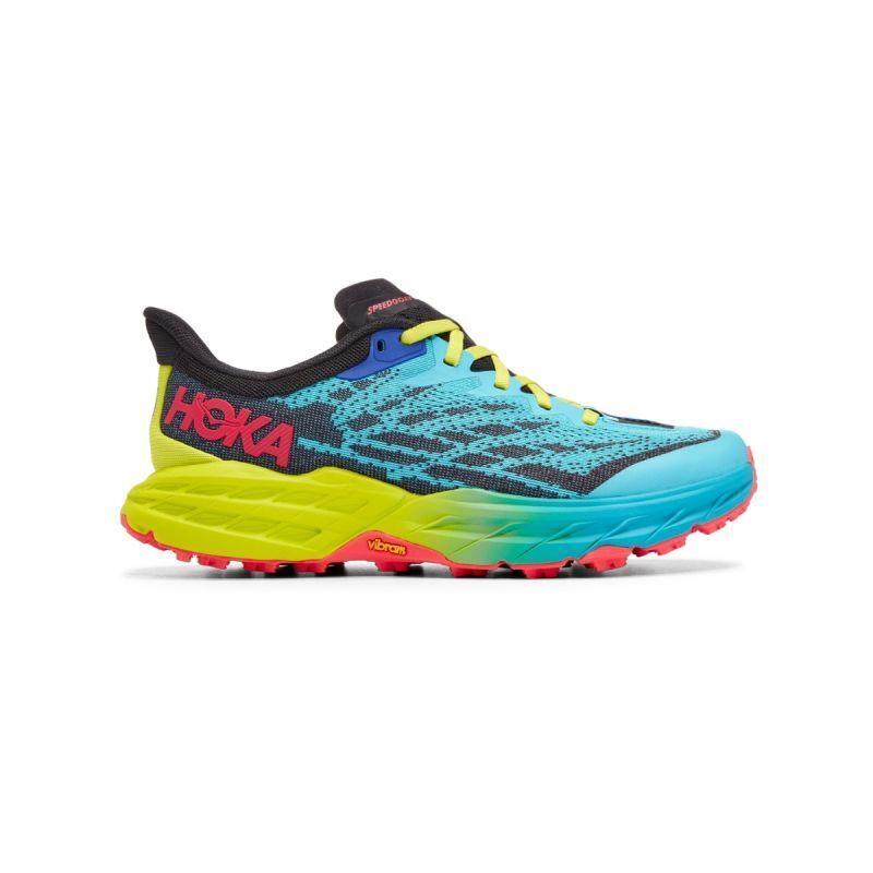 Hoka One One Speedgoat 5 1123158-SBBK Women`s Scuba Blue Black Running Shoes 10