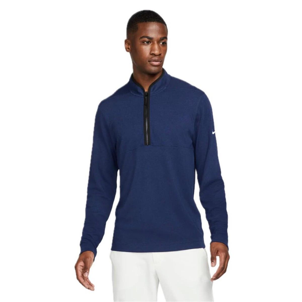 Nike Men`s Dri-fit Victory Half-zip Golf Top Navy/black/white S Regular US