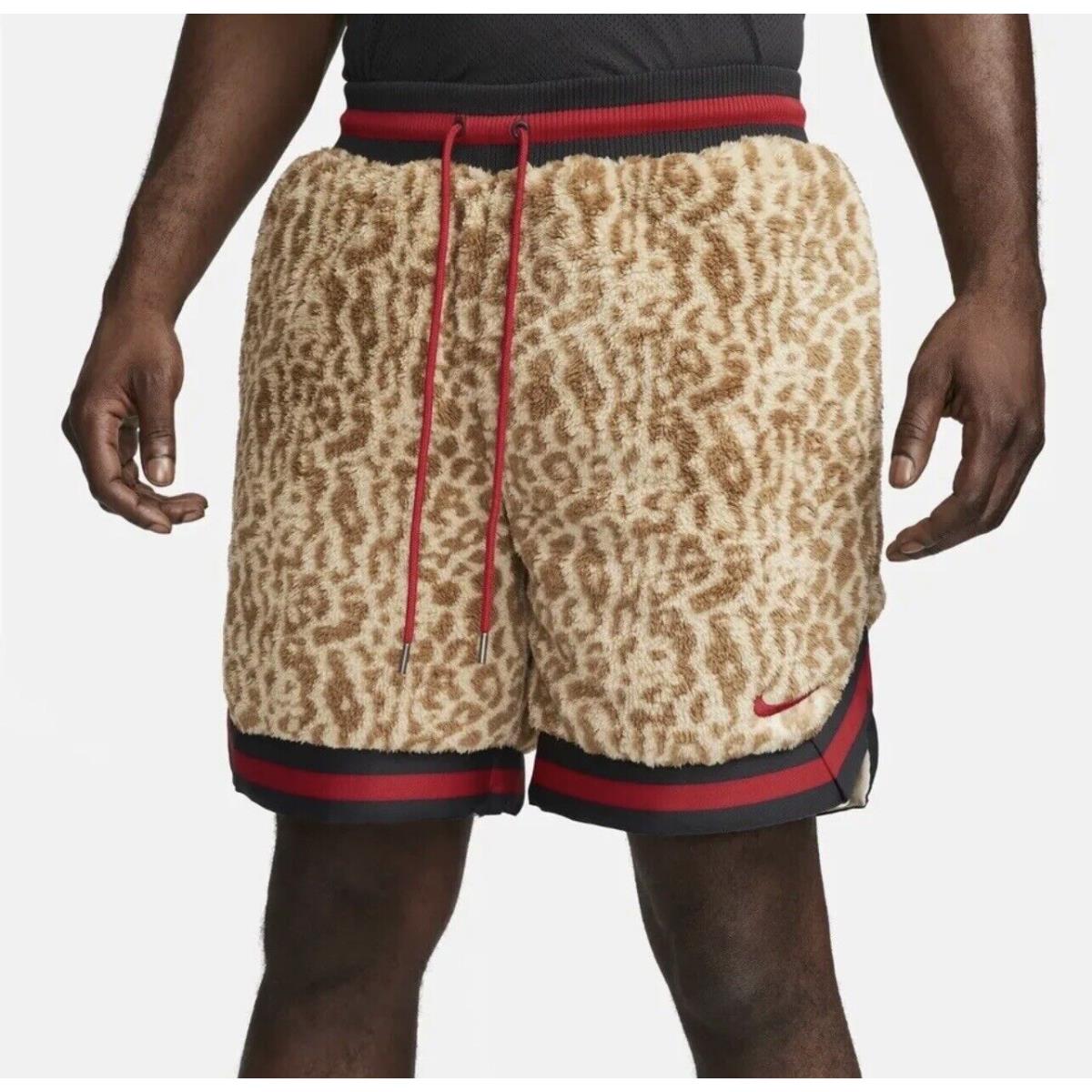 Nike Men s Leopard Print Fur Premium Basketball Shorts DQ6176-206 Size L