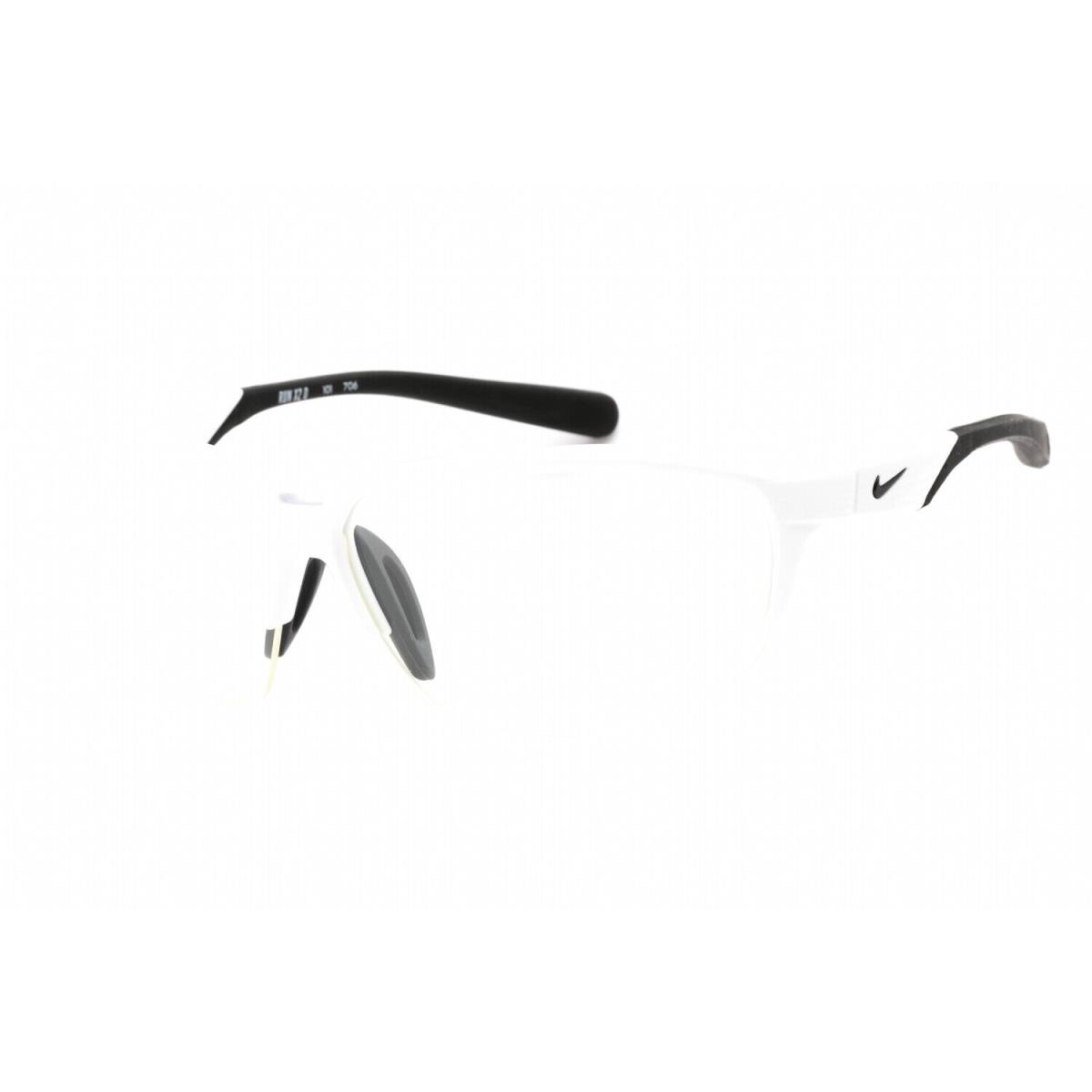 Nike Run X2 D 101 Sunglasses White Black Frame Clear Lenses 72mm