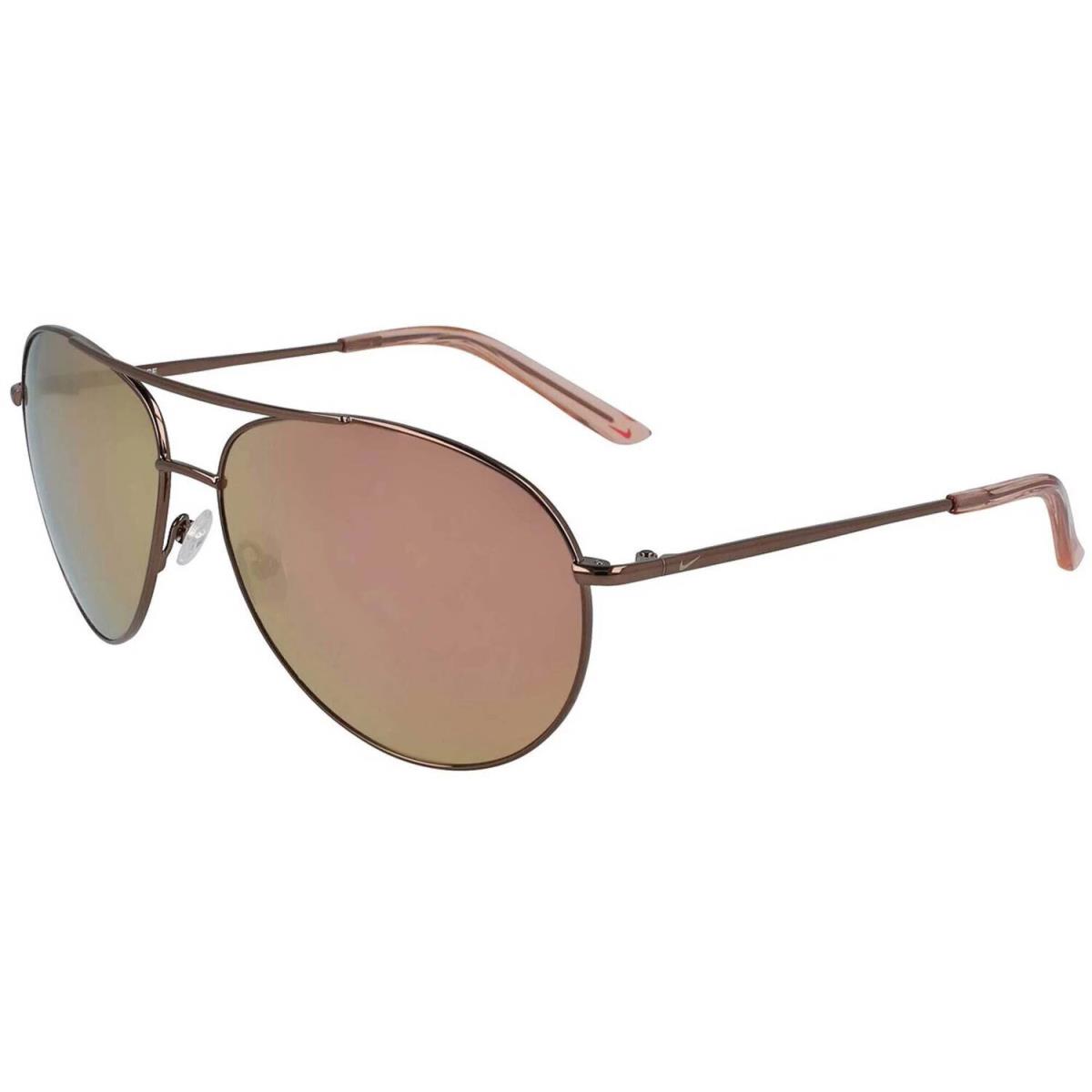 Nike EV1218-266 Chance Unisex Gunmetal Sunglasses Brown Mirrored Lens - Frame: Brown, Lens: Brown