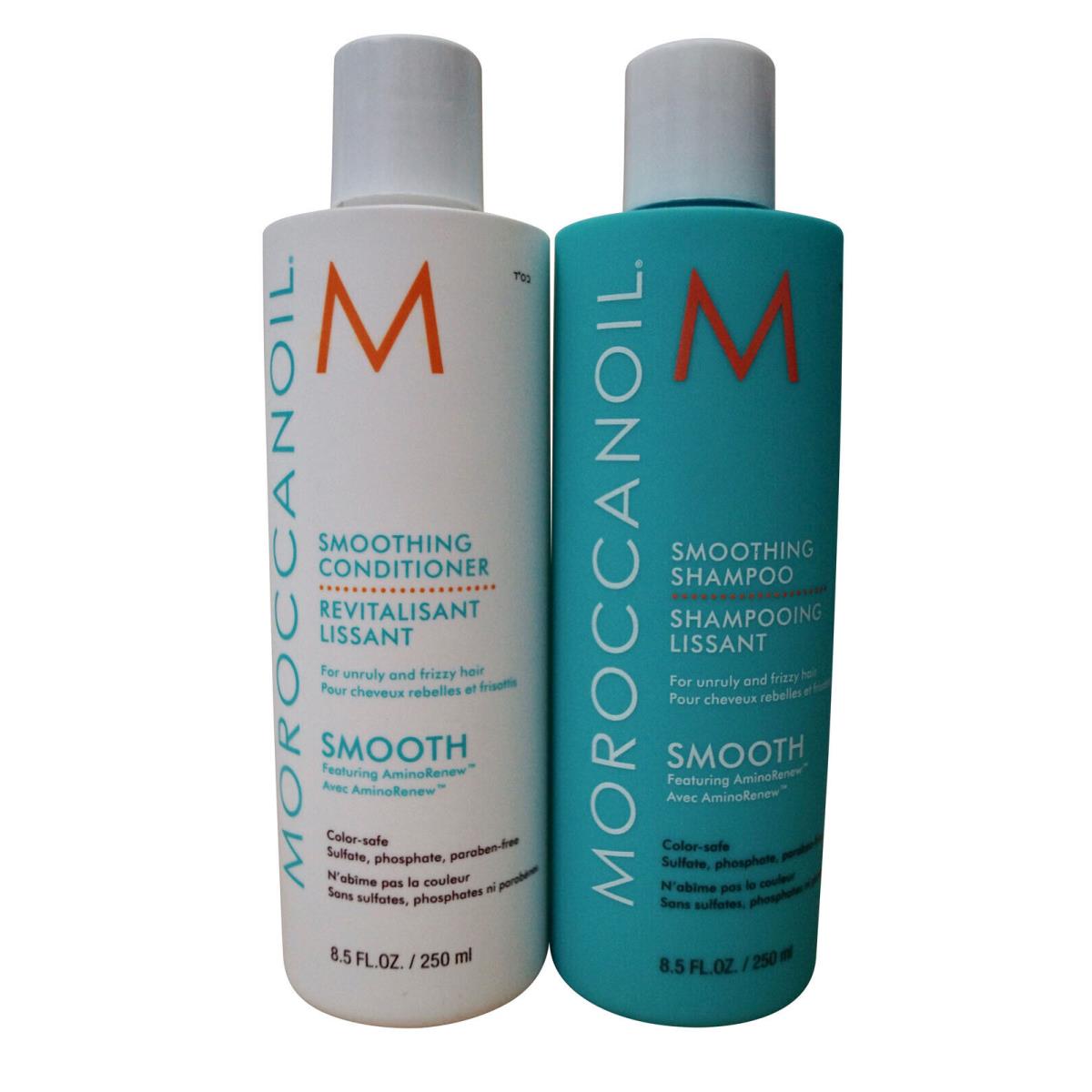 Moroccanoil Smoothing Shampoo Conditioner Set Unruly Frizzy Hair 8.5 OZ