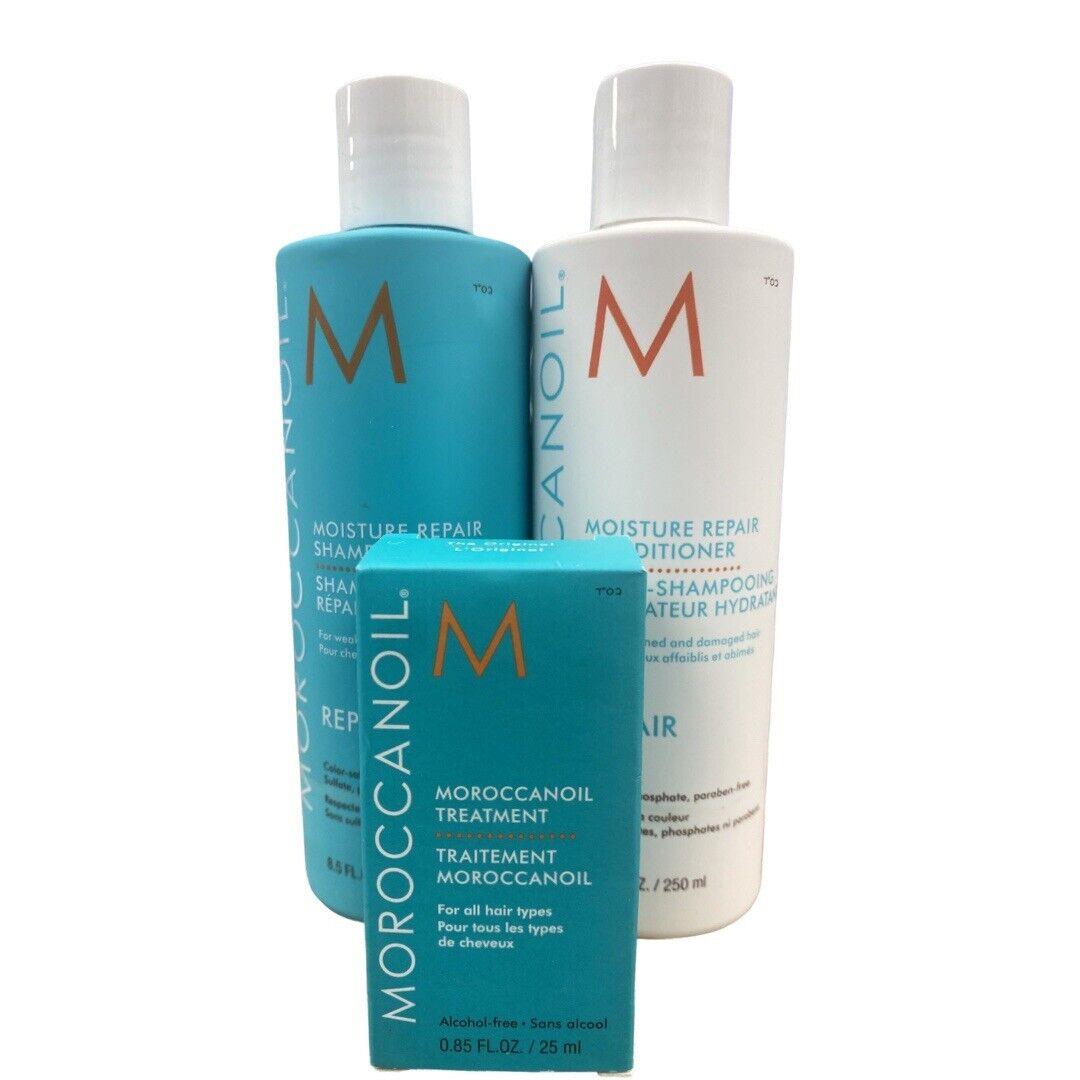 Moroccanoil Moisture Repair Shampoo Conditioner Set with Orig. Treatment