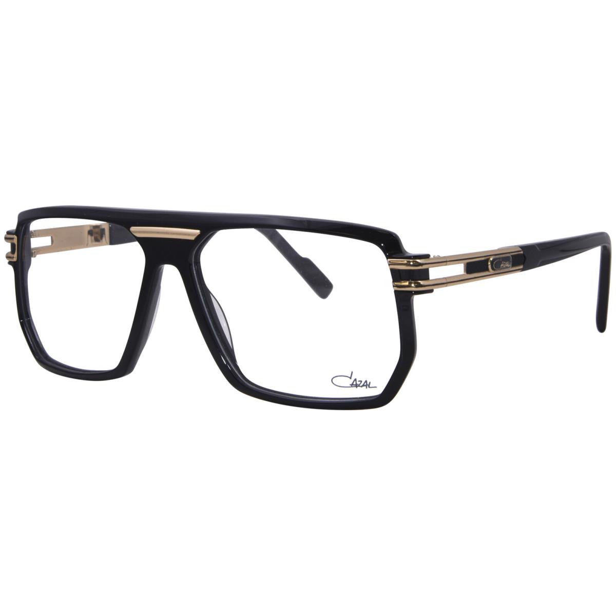 Cazal 6030 001 Eyeglasses Men`s Black/gold Full Rim Square Shape 60mm