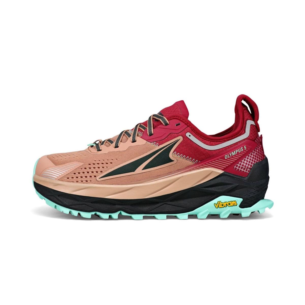 Altra Women`s Olympus 5 Trail Running Shoe Brown/red