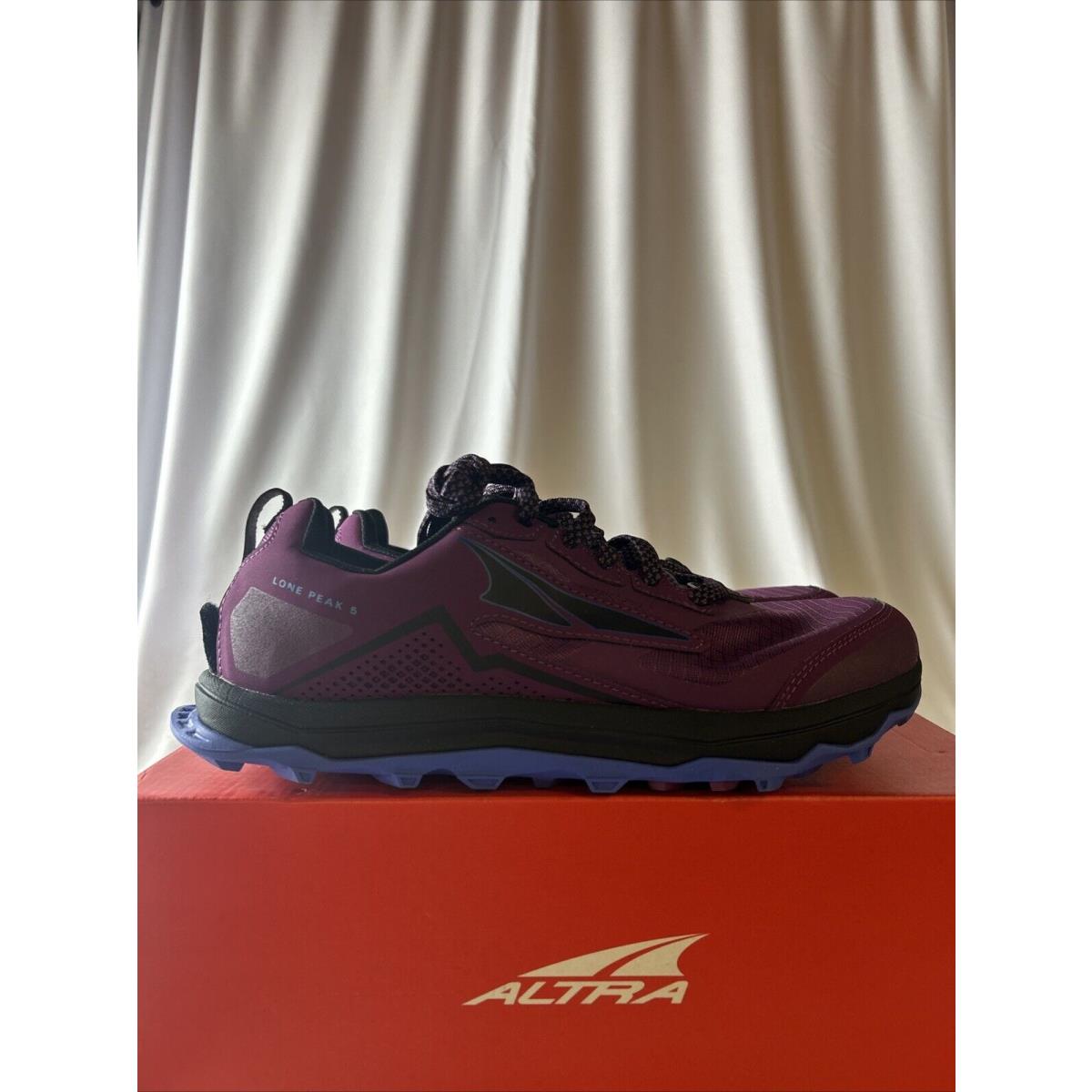 Altra Lone Peak 5 Purple Athletic Running Sneakers ALOA4VR7552 Womens Size 9