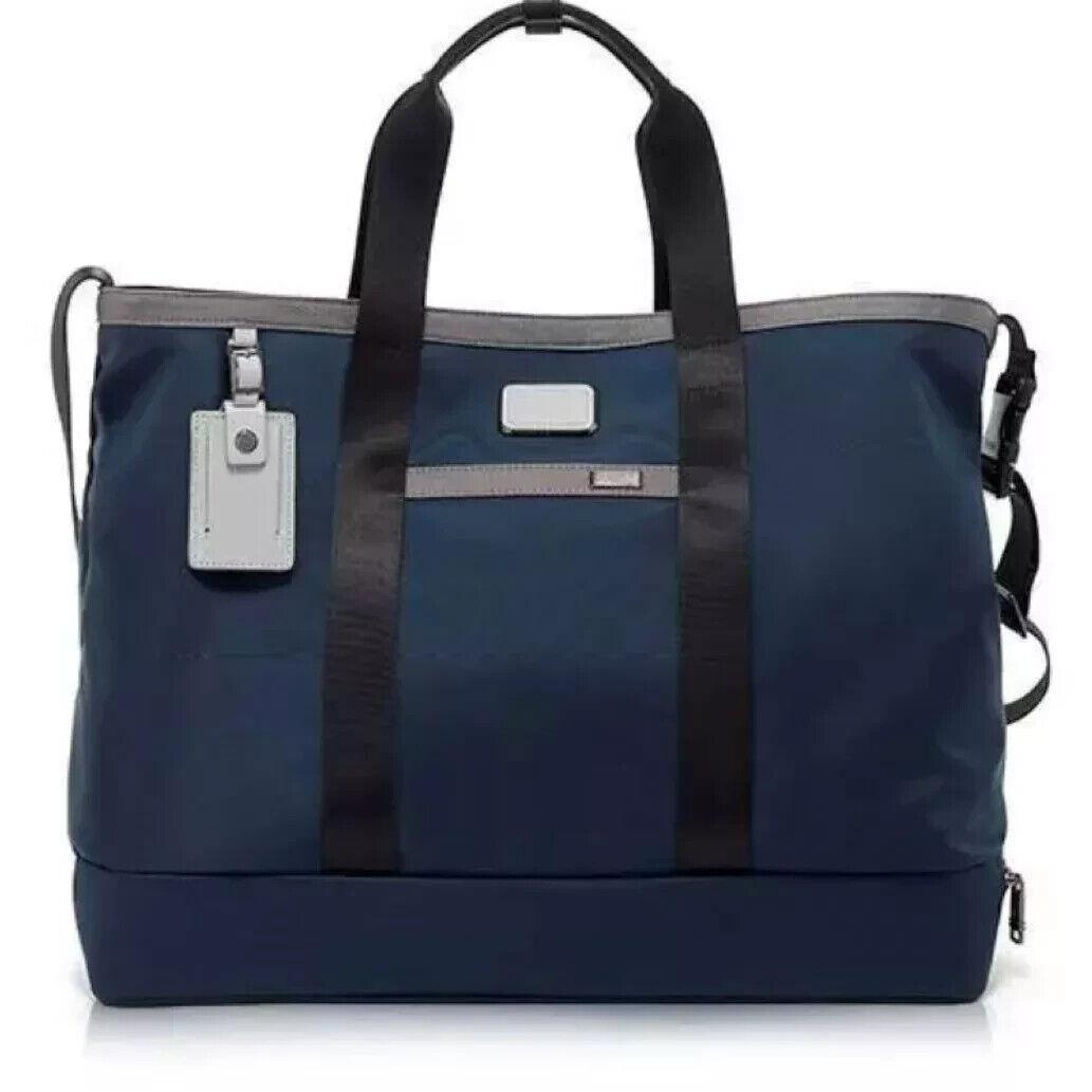 Tumi Alpha 3 Carryall Tote Bag Royal Blue Fxt Ballistic Nylon Leather