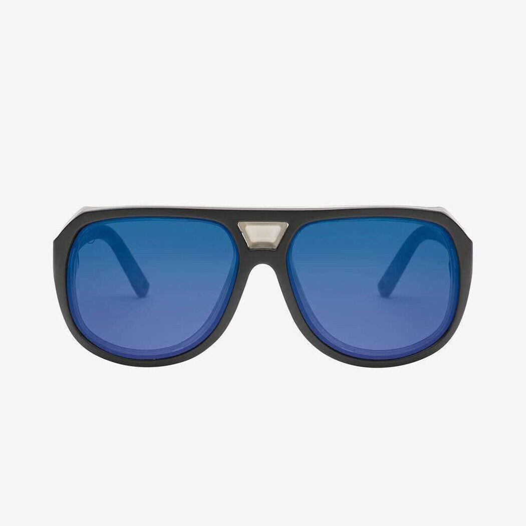 Electric Stacker Polarized Sunglasses Matte Black Ohm+blue Oversized