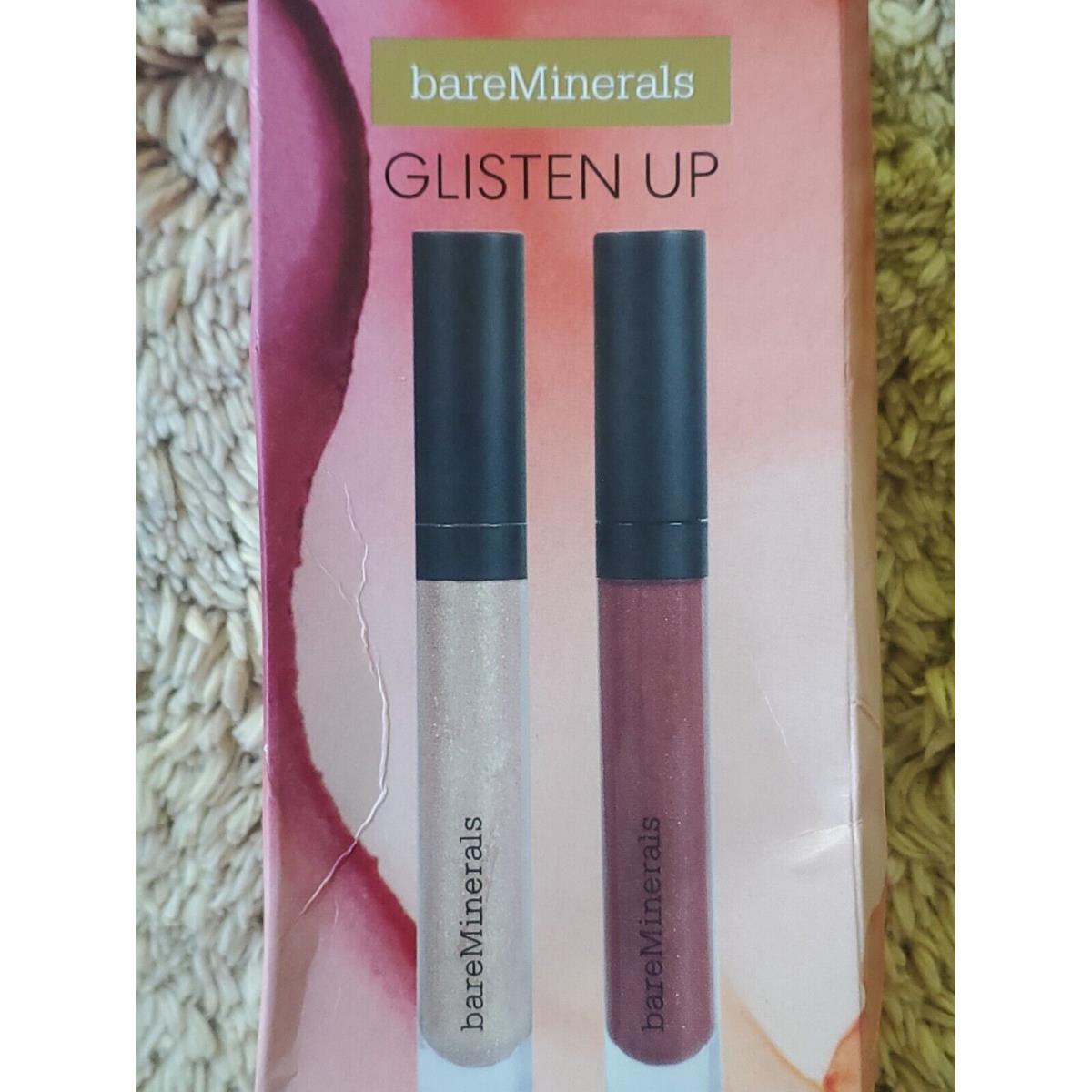 Bareminerals Glisten Up Full Size Moxie Plumping Lipgloss Duo Set