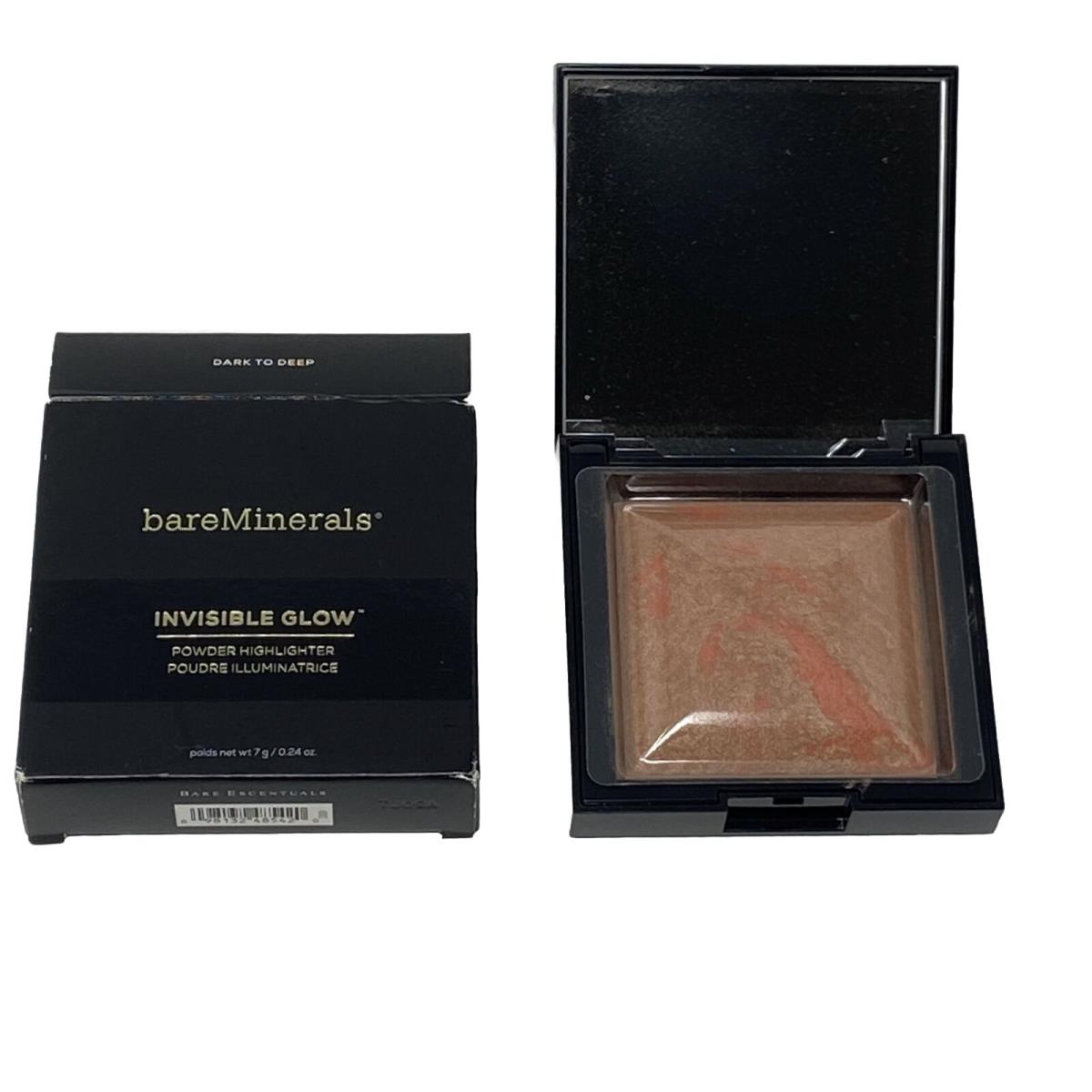 Bareminerals Invisible Glow Powder Highlighter Dark to Deep .24 oz 7 g Htf