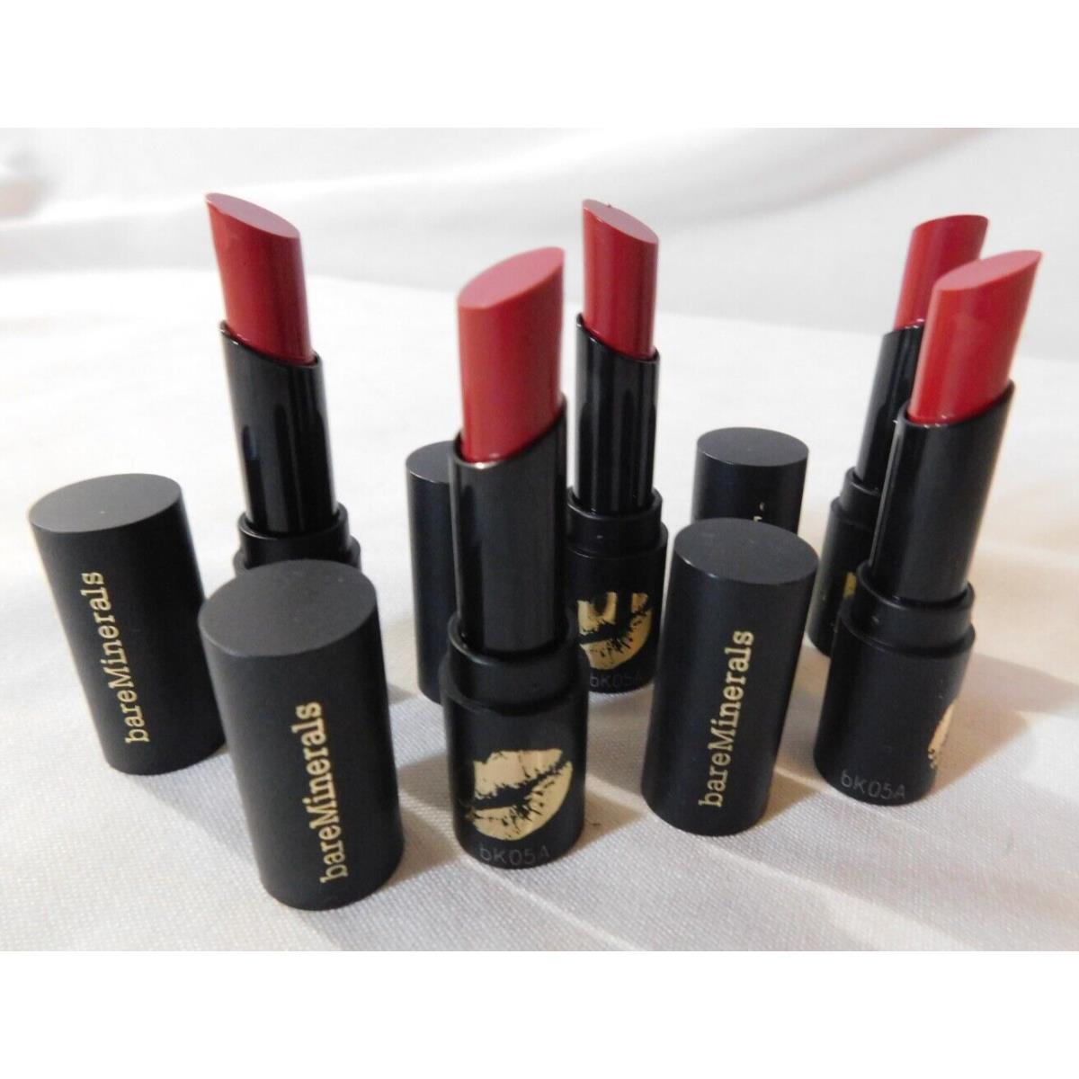 Bareminerals Srsly Red Statement Luxe Shine Lipstick .12 oz X 5