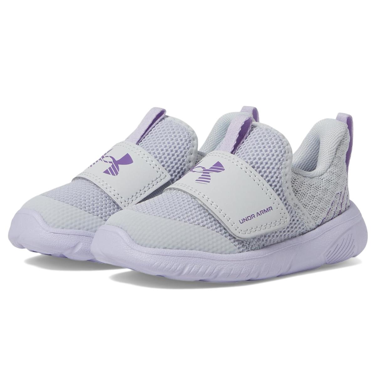 Girl`s Sneakers Athletic Shoes Under Armour Kids Infant Flash Toddler - Halo Gray/Salt Purple/Lavish