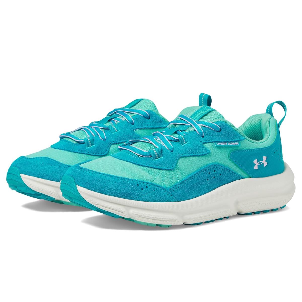 Woman`s Sneakers Athletic Shoes Under Armour Charged Verssert 2 Radial Turquoise/Circuit Teal/Purple Ice