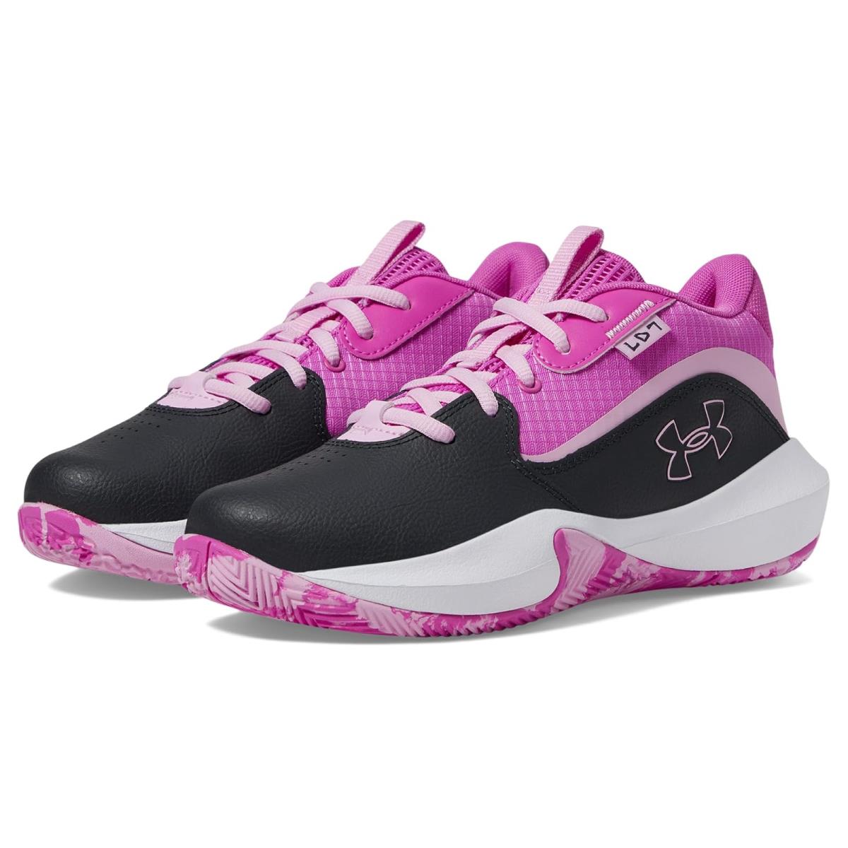 Children Unisex Shoes Under Armour Kids Pre School Lockdown 7 Little Kid Anthracite/Vivid Magenta/Stellar Pink