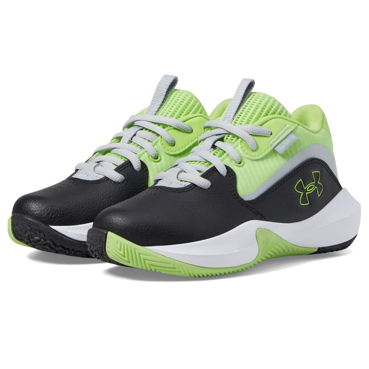 Children Unisex Shoes Under Armour Kids Pre School Lockdown 7 Little Kid Black/Mod Gray/Morph Green