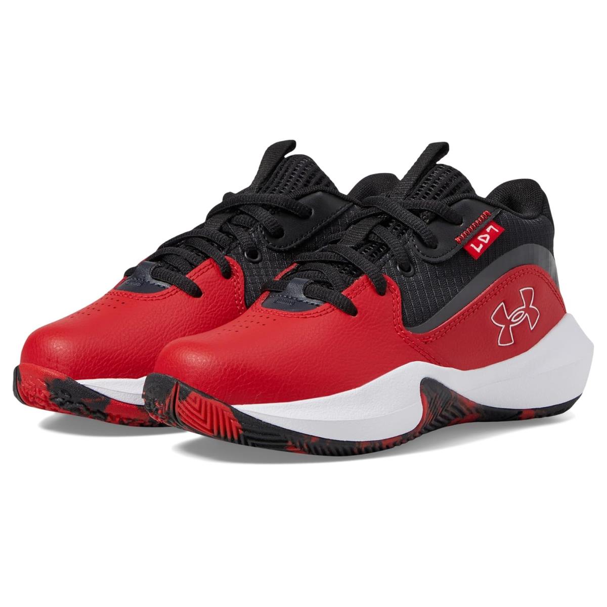 Children Unisex Shoes Under Armour Kids Pre School Lockdown 7 Little Kid Red/Black/White