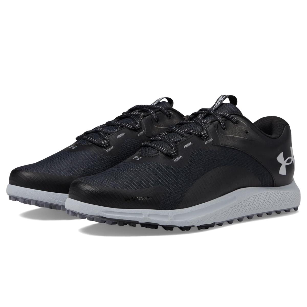 Man`s Sneakers Athletic Shoes Under Armour Charged Draw 2 Spikeless Black/Black/Mod Gray