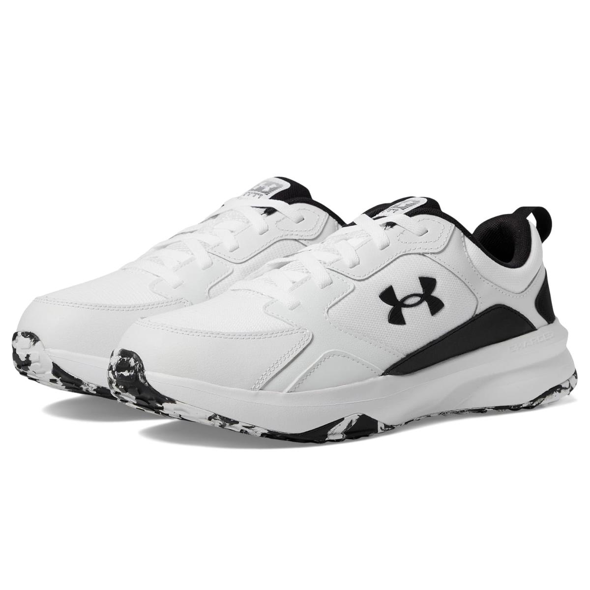 Man`s Sneakers Athletic Shoes Under Armour Charged Edge 4E White/White/Black