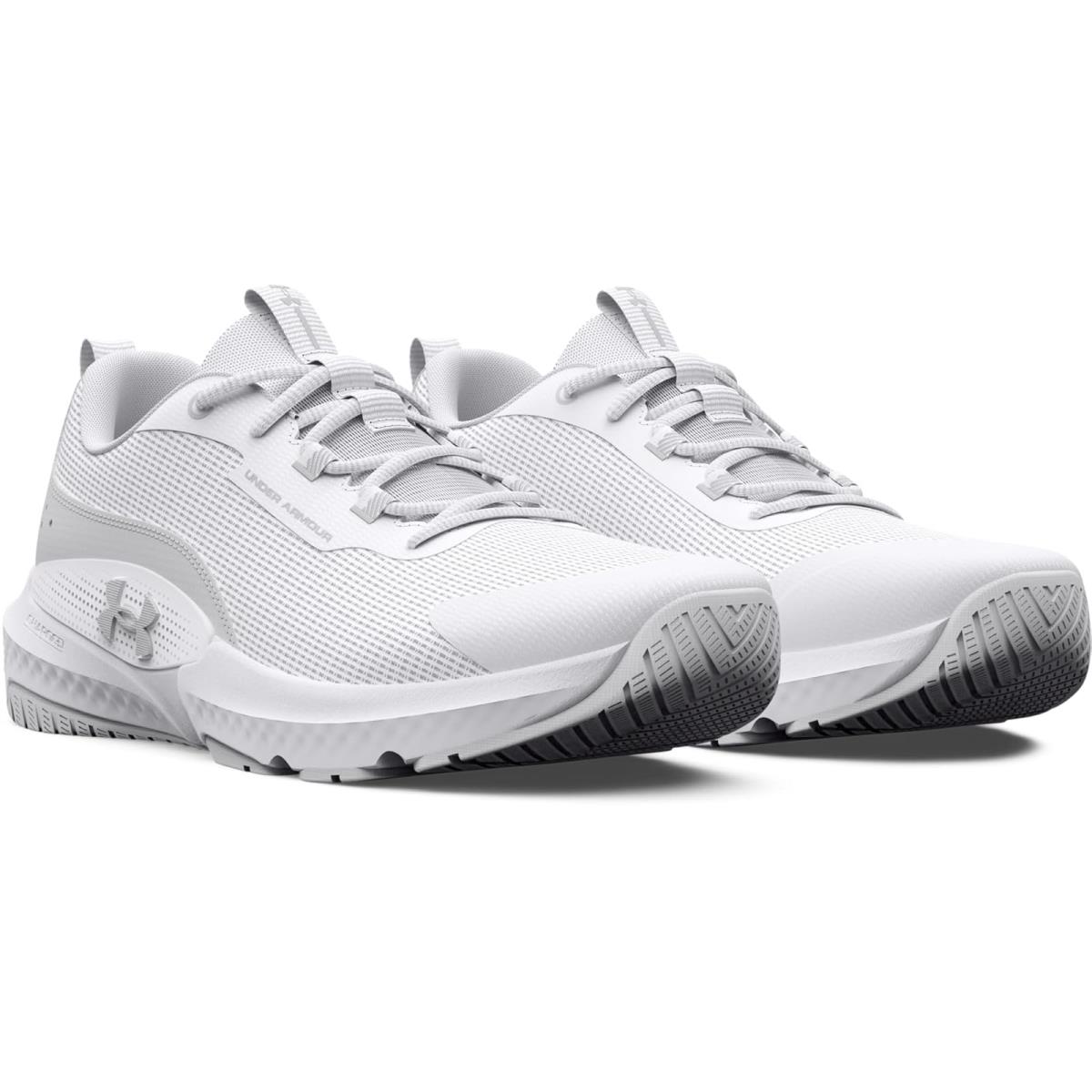 Man`s Sneakers Athletic Shoes Under Armour Dynamic Select White/White/Halo Gray