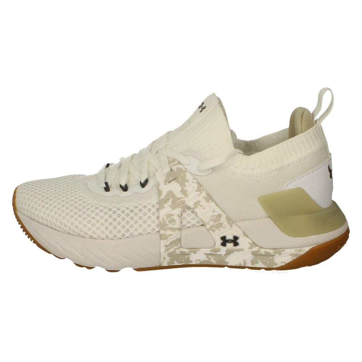 Under Armour Men`s Project Rock 4 Training Shoes White/camo 8 Medium US