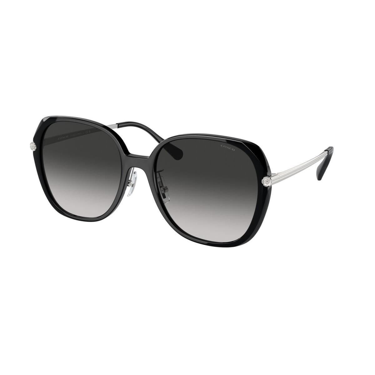 Coach HC8403D 50023C Cr636 Black Grey Gradient 59 mm Women`s Sunglasses