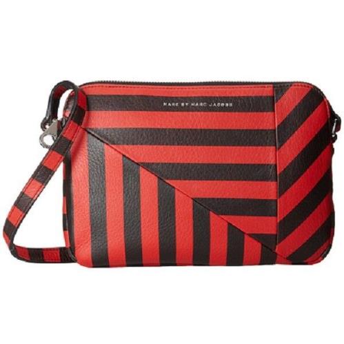 Marc Jacobs Women`s Turn Around Stripe Dani Cross Body Bag Cambridge Red Multi