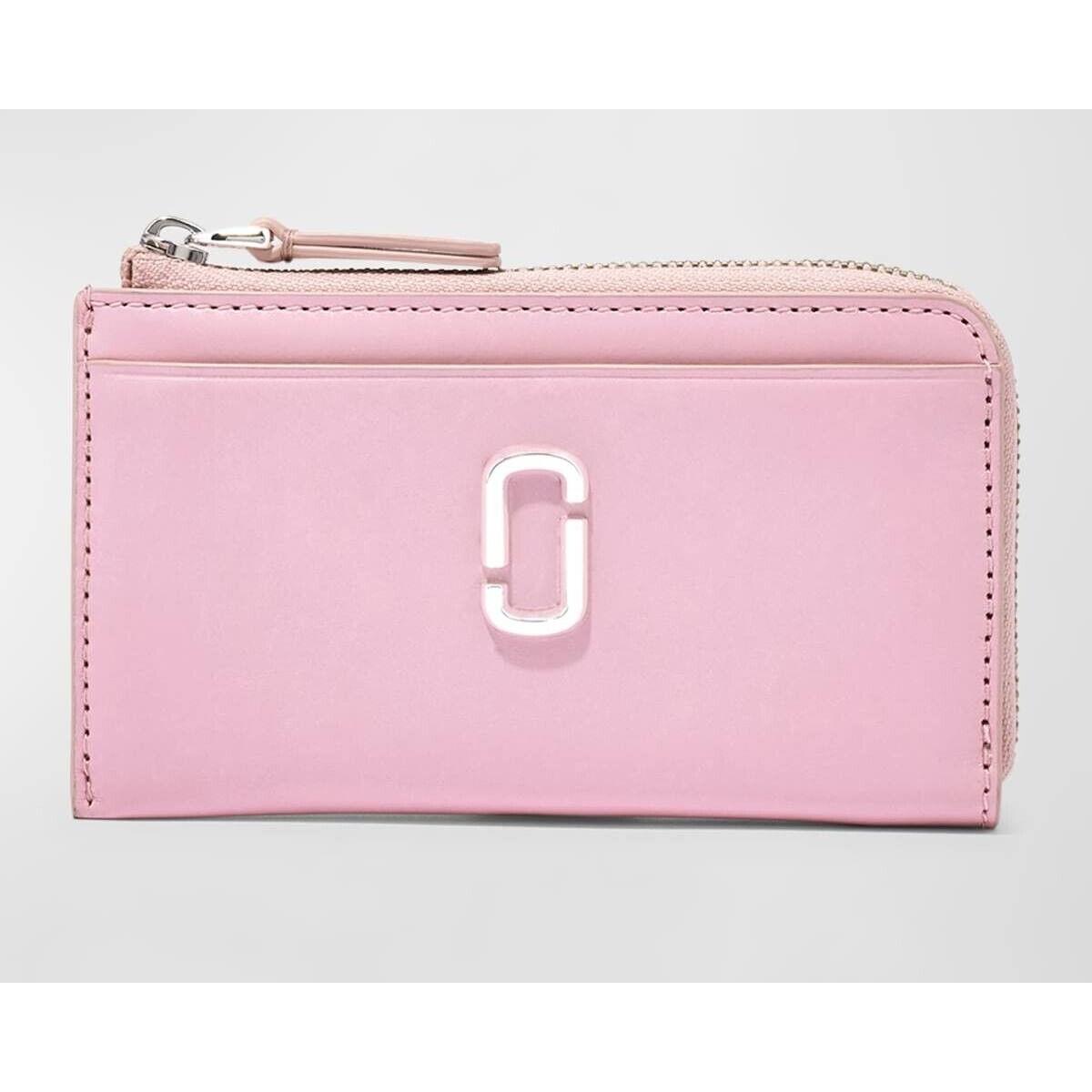 Marc Jacobs The J Marc Leather Wallet Pale Pink Silver