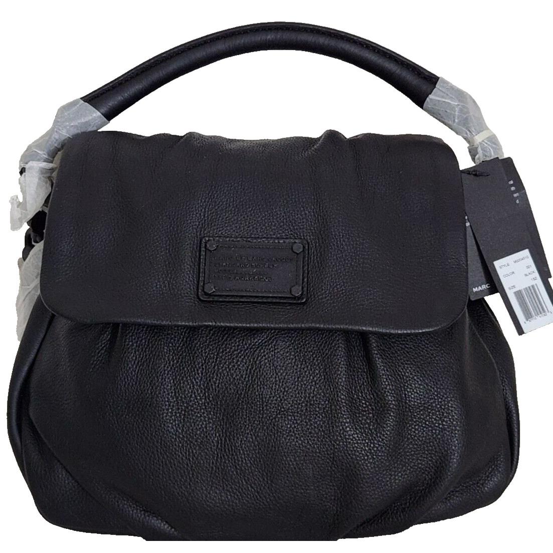 Marc Jacobs Lil Ukita Black Leather Crossbody Top Handle Shoulder Bag