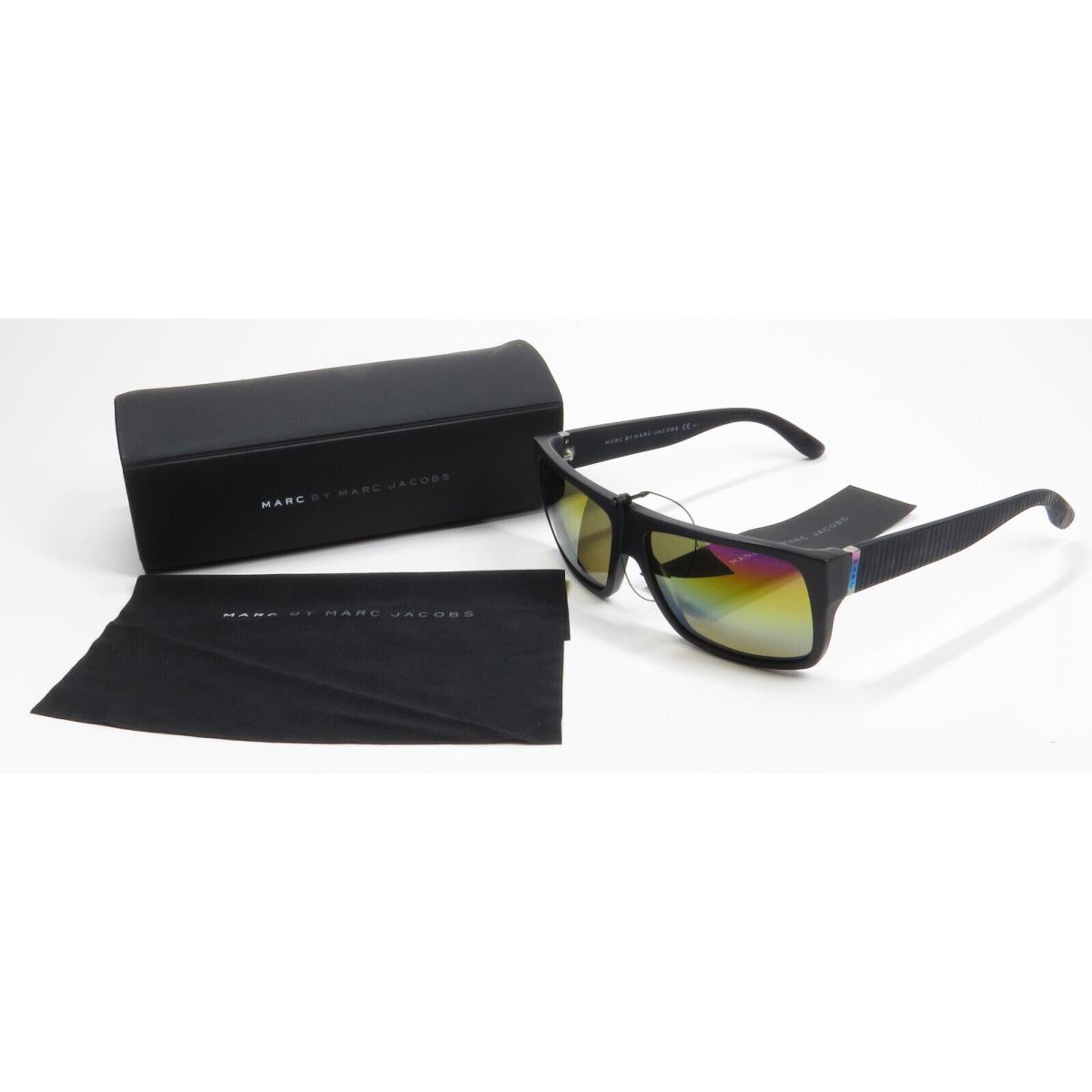 Marc By Marc Jacobs Sunglasses Mmj 096/RUBBER Ioy R3 Black W Rainbow Mirror Lens