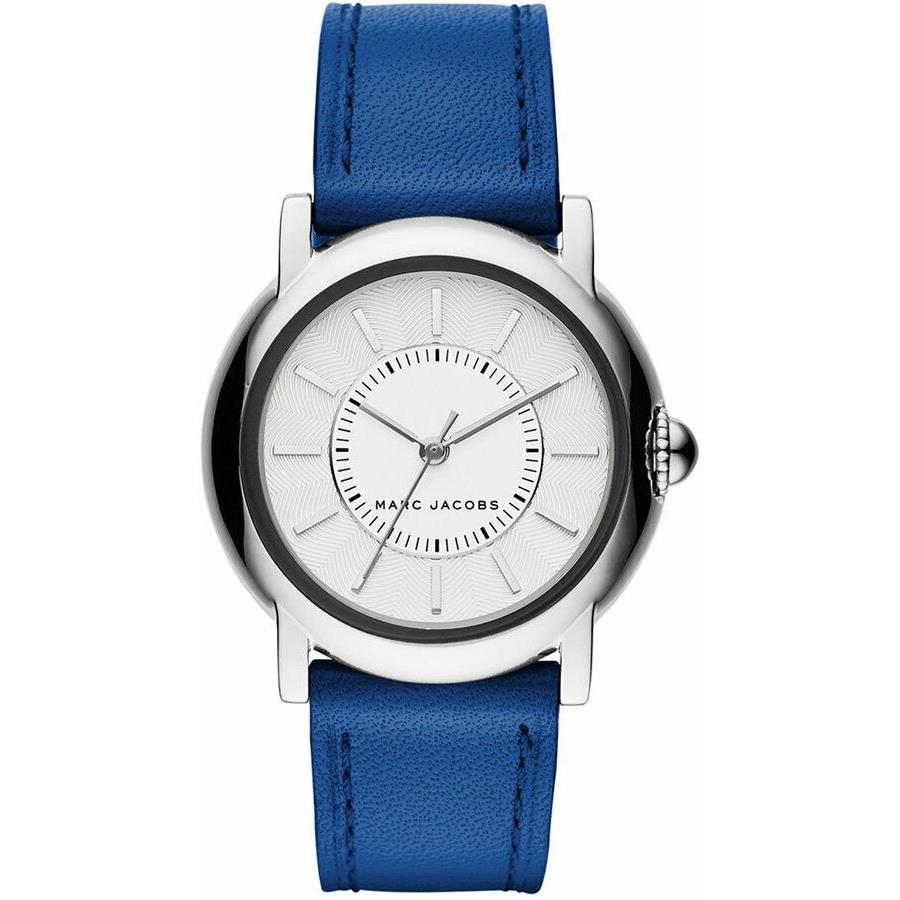 Marc Jacobs Women`s Courtney Blue Leather Watch - MJ1451