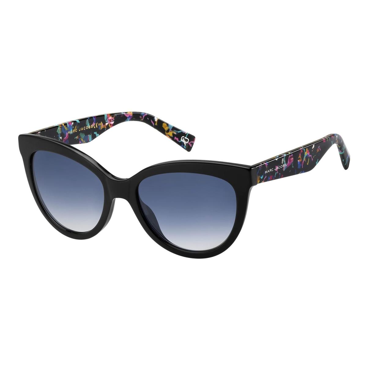 Marc Jacobs Women`s Marc 310/S Cat Eye Sunglasses Black Multi/blue Shaded