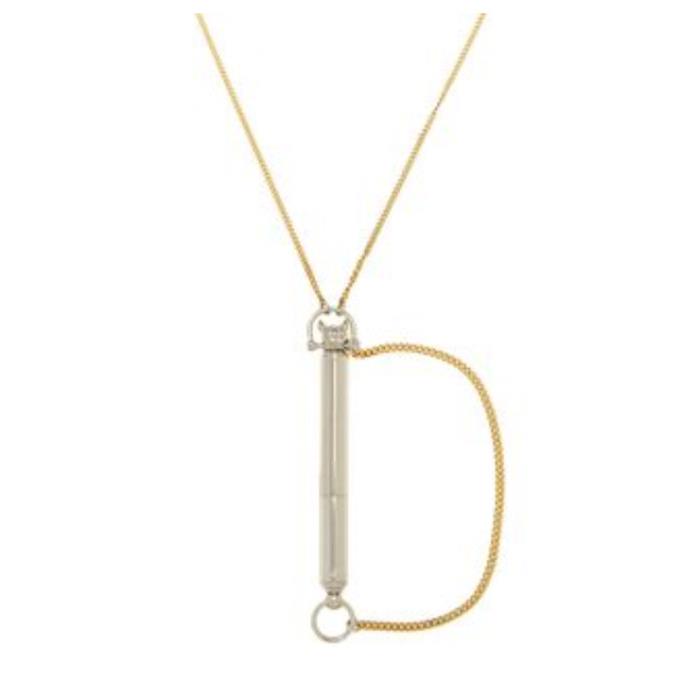 Marc Jacobs Necklace Dog Whistle Charm Oro Argento