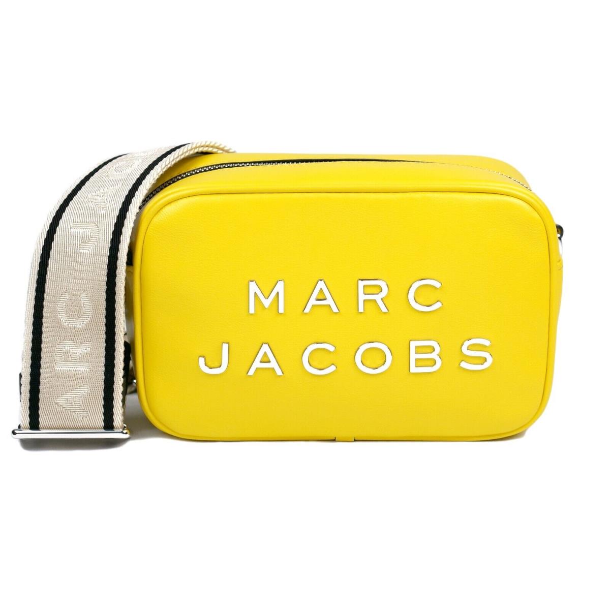 Marc Jacobs Bright Yellow Leather Camera Bag Crossbody Purse Shoulder