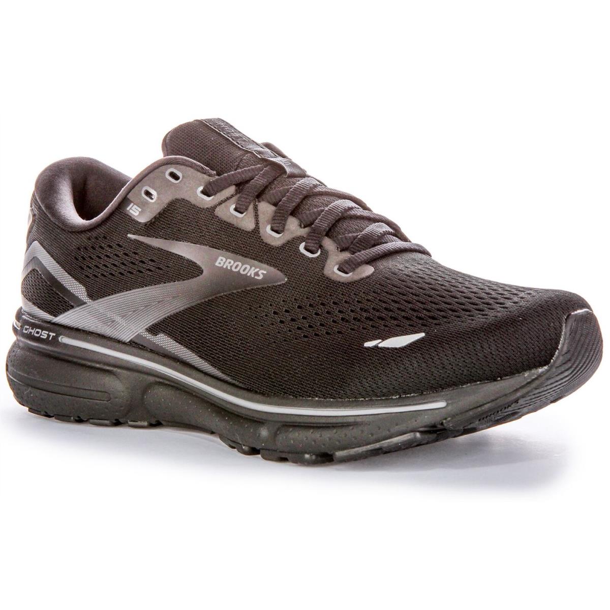 Brooks Ghost 15 Mens Sneaker Black Black Size US 6 - 13