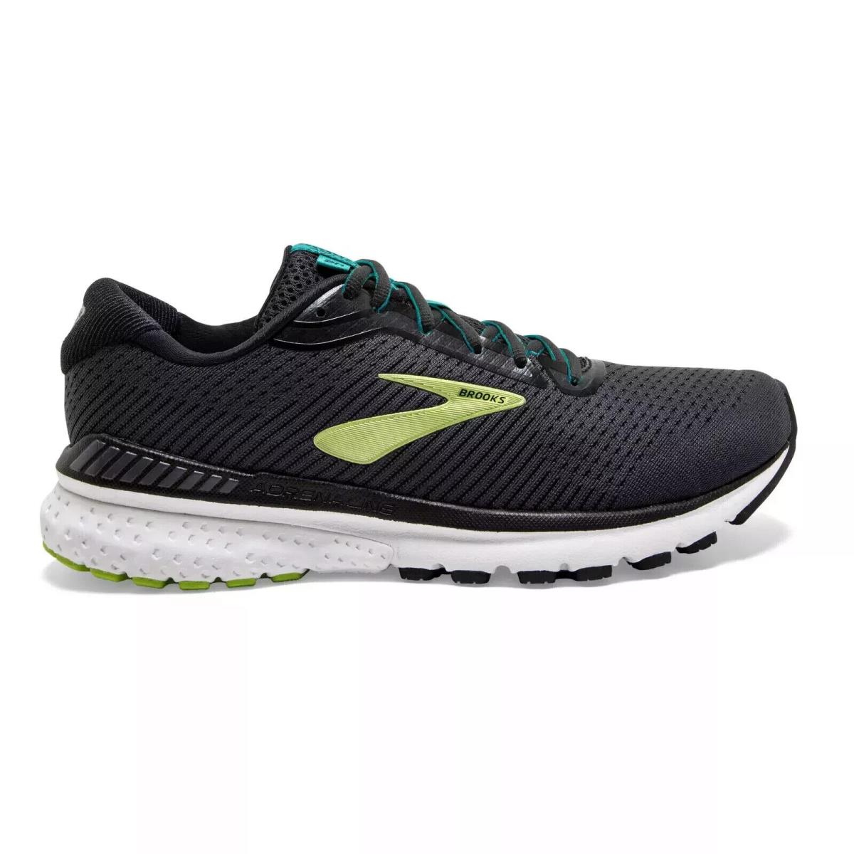 Brooks Men`s Adrenaline Gts 20 Black/lime/blue Grass Size 10