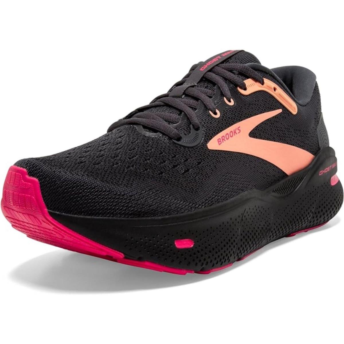 Brooks Women s Ghost Max Running Shoes - Black/papaya/raspberry - 12 Medium