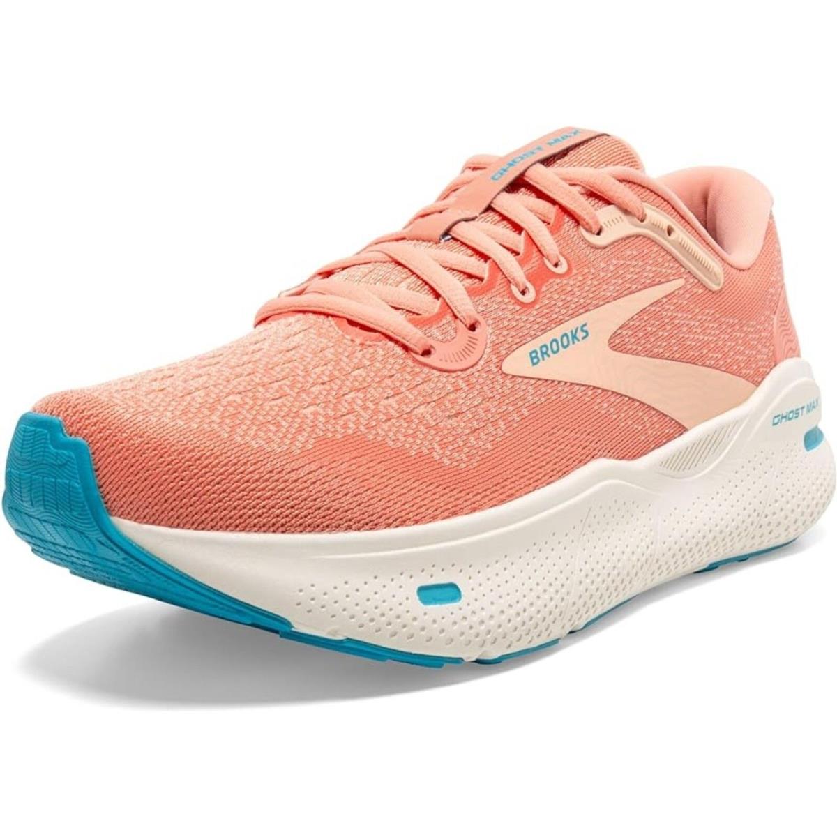 Brooks Women s Ghost Max Running Shoes - Papaya/apricot/blue - 6.5 Medium