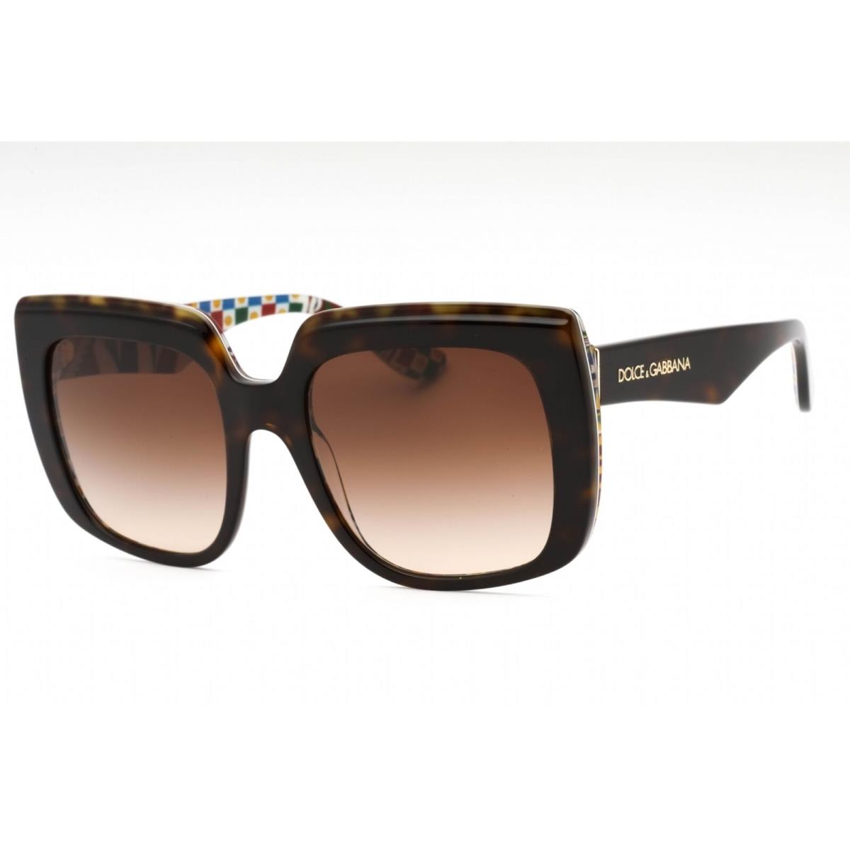 Dolce Gabbana Women`s Sunglasses Dark Havana Plastic Oversized 0DG4414 321713