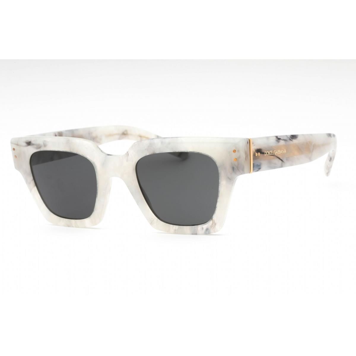 Dolce Gabbana Men`s Sunglasses Grey Marble Plastic Square Frame 0DG4413 342887