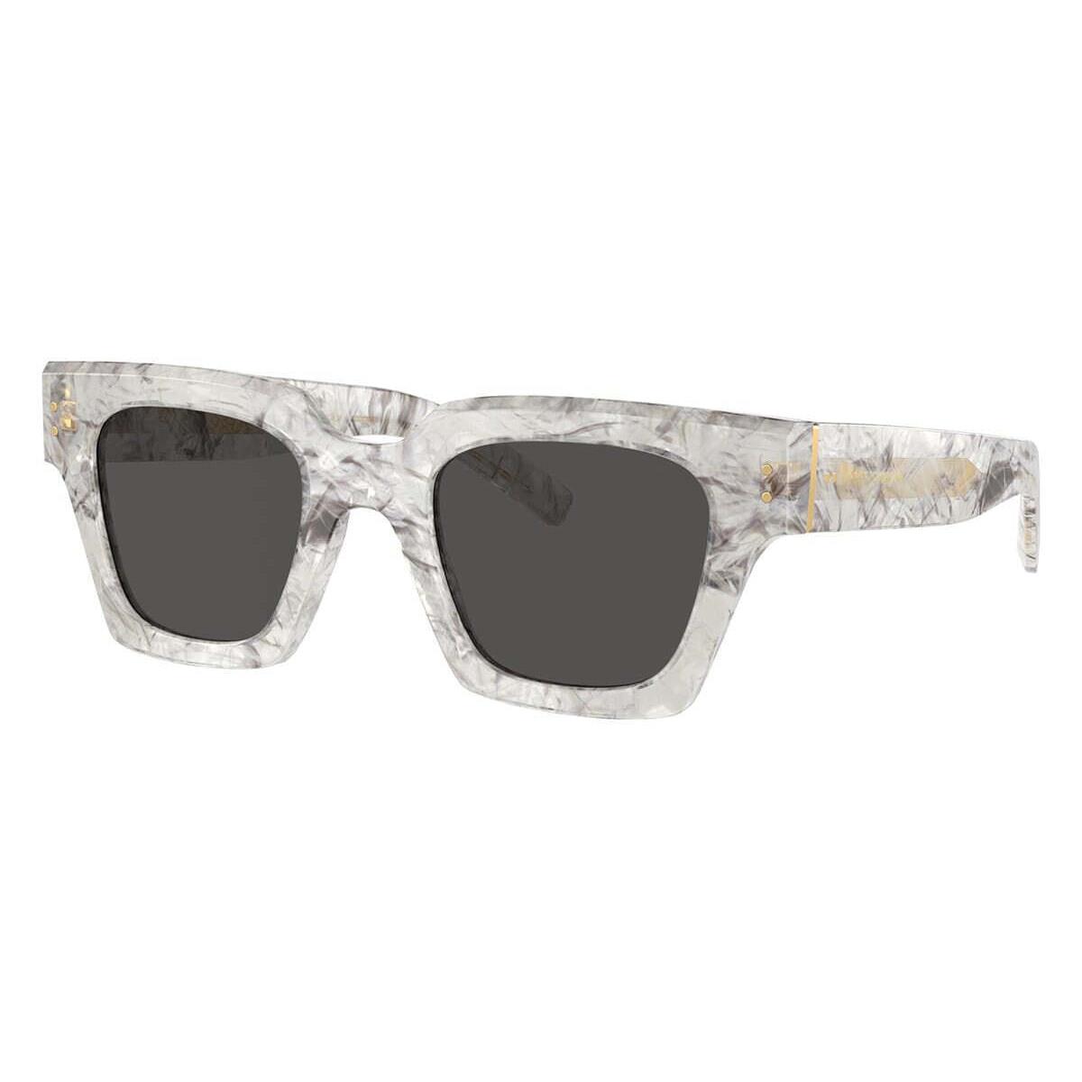 Dolce Gabbana DG4413 342887 Sunglasses Grey Marble Frame Grey Lenses 48mm