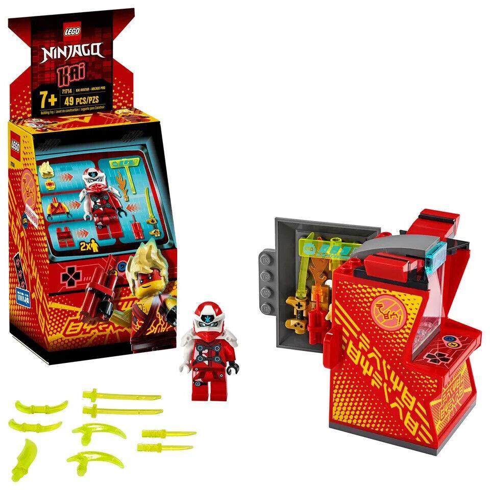 Lego Red Ninjago Kai Avatar Arcade Pod 71714 Ninja Weapon Video Game Cabinet