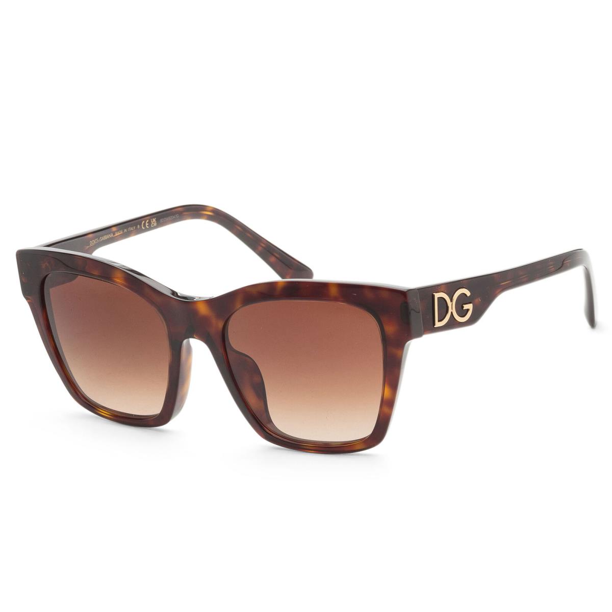 Dolce Gabbana Women`s 53mm Havana Sunglasses DG4384F-502-13-53