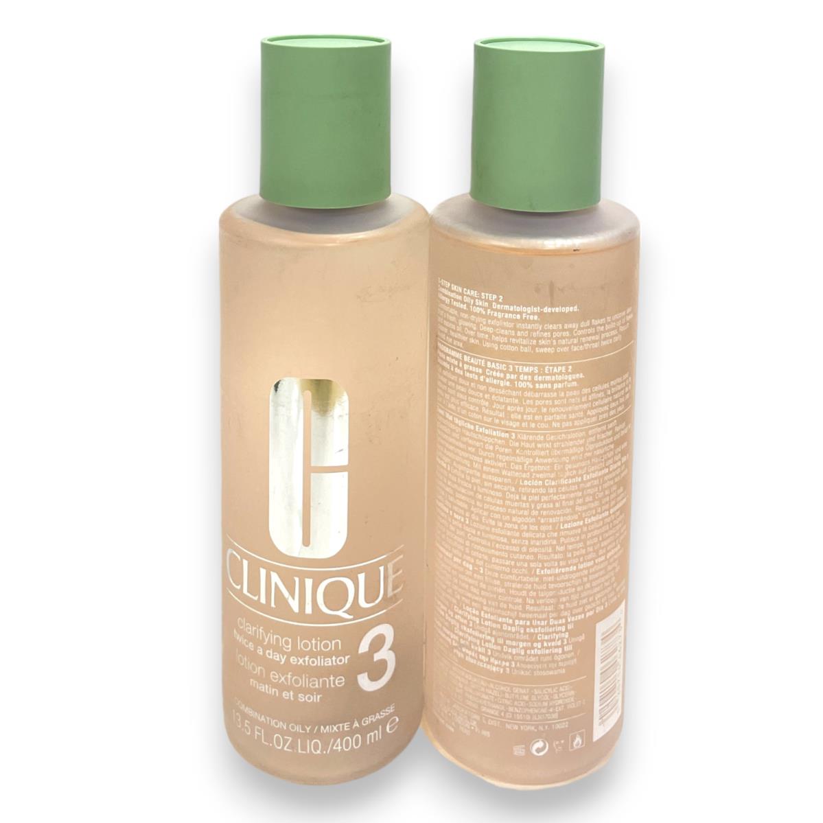 Clinique Clarifying Lotion 13.5fl.oz/400ml Lot Of 2 You Pick Type As Seen