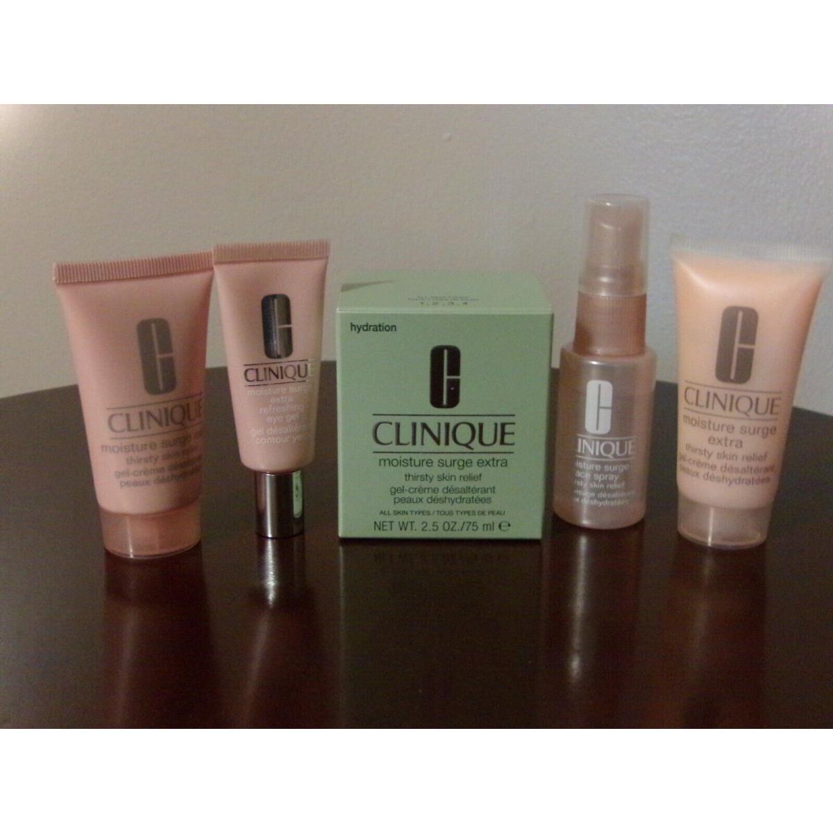 Lot Clinique Moisture Surge Extra Skin Relief 2.5 Eye Gel Face Spray