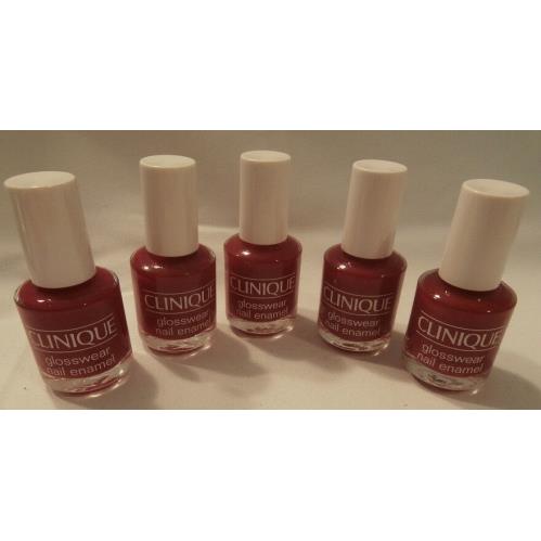 10 x Clinique Glosswear Nail Enamel Polish Fuschia Kisses Lot of 10